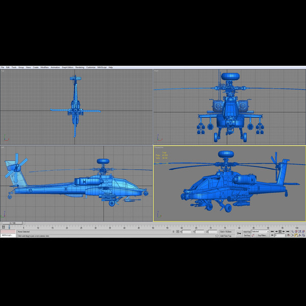 helicopter ah-64 apache 3d model - AH-64 Apache by Stubborn3D